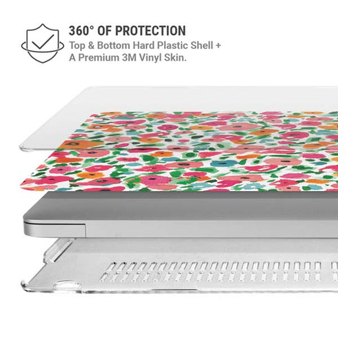 Bouffants and Broken Hearts Watercolor Floral MacBook Air 15in (2023-2025) Case plus Skin